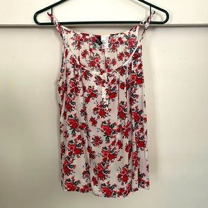 Divided size 6 (small) spaghetti strap rose top